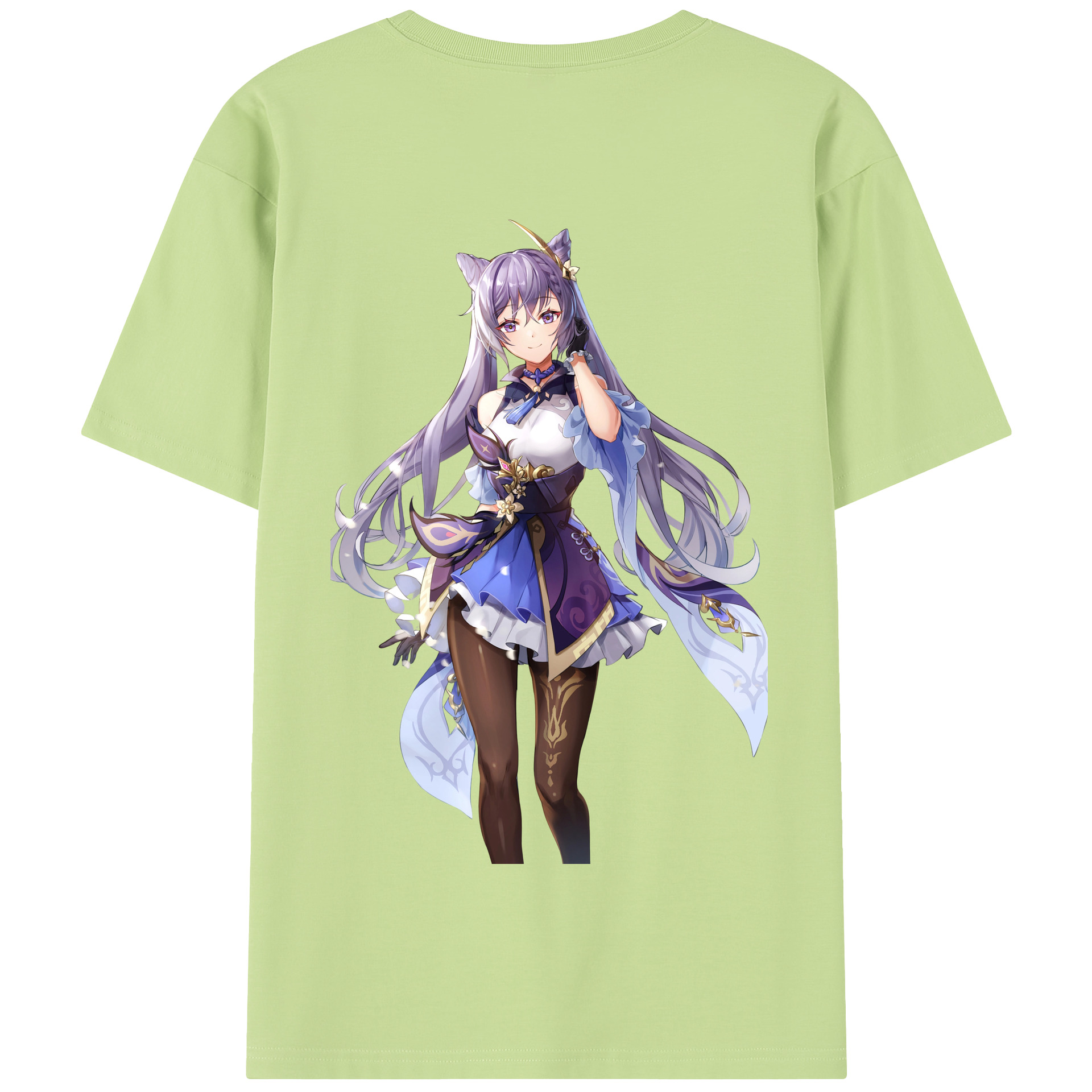 げんし神 刻晴 こくせい genshin Kokusei 綿100％半袖Tシャツ（背面プリント）
